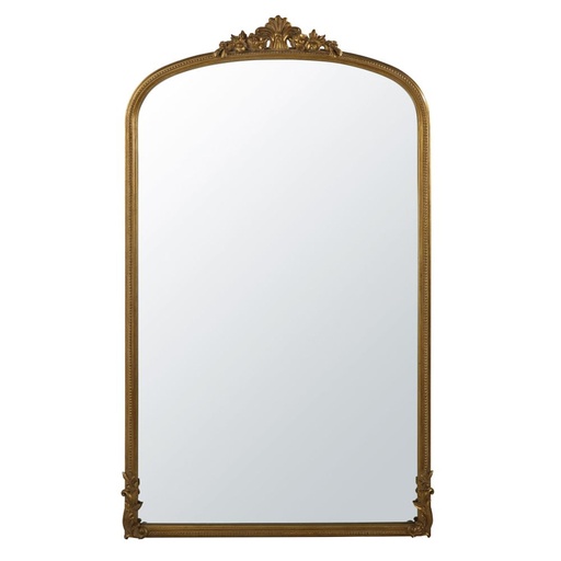 Grand miroir Omera rectangulaire doré effet vieilli 119x194