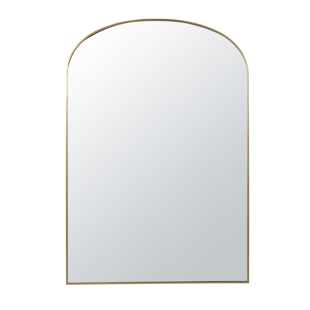 Miroir rectangulaire Alina en métal doré