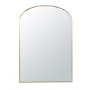 Miroir rectangulaire Alina en métal doré