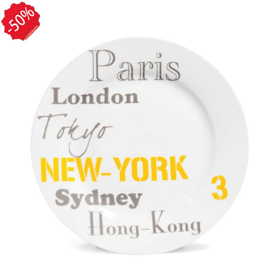 Assiette plate NEW YORK CITIES
