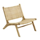Fauteuil Ticao en rotin tressé et bois de teck recyclé naturel