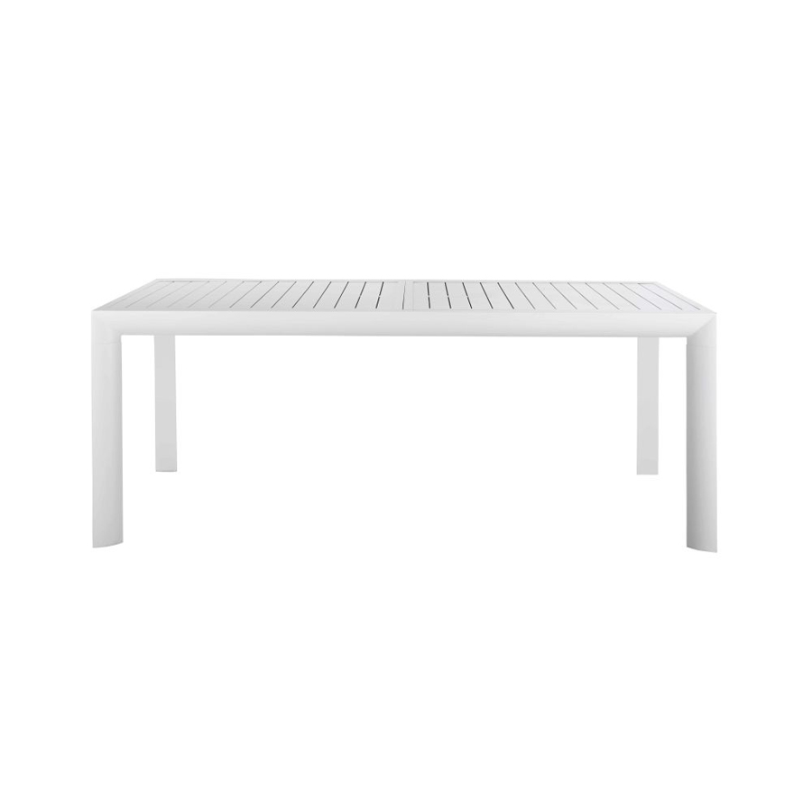 Table de jardin extensible Louka en aluminium blanc 8/14 personnes