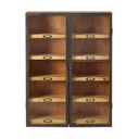 Etagère D'antan en sapin 2 portes en verre