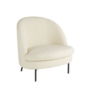 Fauteuil Prana en bouclettes blanches