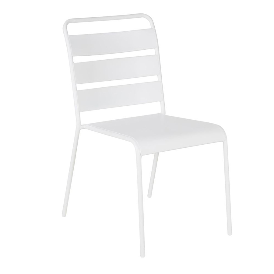 Chaise de jardin en métal Belleville blanc