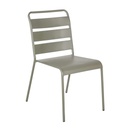 BELLEVILLE - Chaise en métal vert kaki