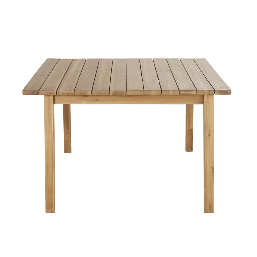 Table de jardin carrée extensible Garda  en acacia massif 6/8 personnes