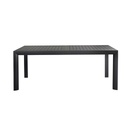 Table de jardin extensible Louka en aluminium gris anthracite 8/14 personnes L200/300