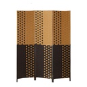 Paravent en bois de corde de papier à panneaux