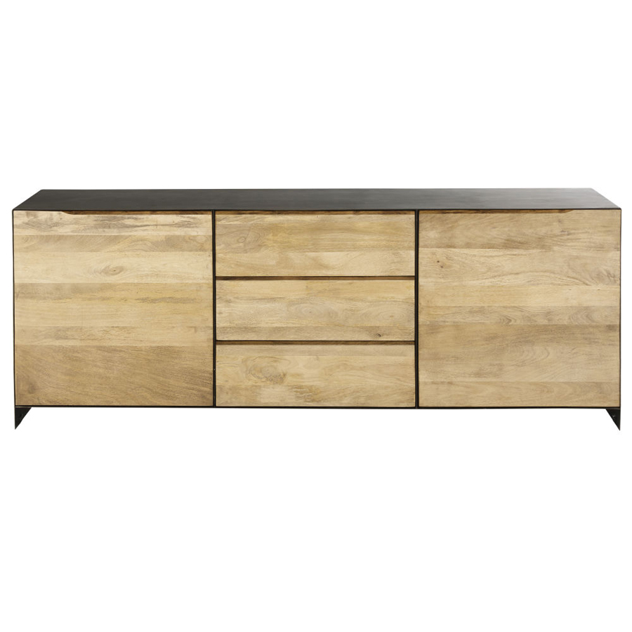 Buffet Cincinnati enfilade 2 portes avec 3 tiroirs