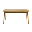 Table à manger extensible en bois clair Bronx 6 à 10 personnes L160