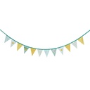 Guirlande décorative  fanions Gaston en coton imprimé L200