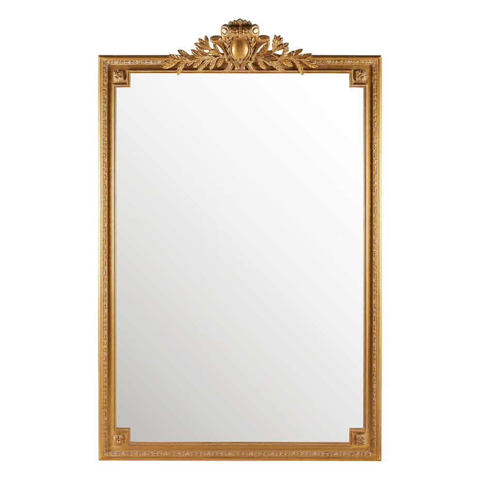 Miroir Victoire à moulures dorées 120x185