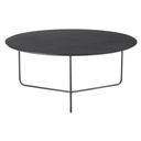 Table basse Siyah ronde en métal gris anthracite