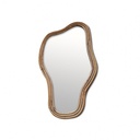 Miroir Organic, cadre en raphia naturel