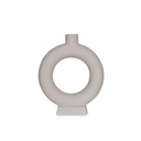 Vase Ring en grès cérame gris galet