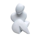 Déco Assise en grès cérame blanc