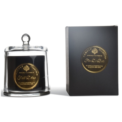 Bougie cloche noire Feu de bois