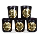 ESSENTIELS - Coffret de 5 bougies en cire noir 4,5x5cm