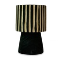 [OPJ013255CV] AYA - Vase rayure en bois noir 19x30cm