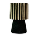 Vase Aya en bois noir avec rayures, design artisanal