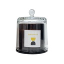 [OPJ015623CV] BERGAMOTE PLT - Bougie cloche Géométrie du parfum ambre 10x13cm