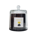 Bougie en verre senteur bergamote PLT en forme de cloche