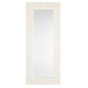 Miroir Camila rectangulaire avec cadre en bois blanc