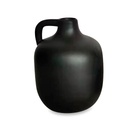 CRUCHE - Vase en grès cérame noir 12x15 cm