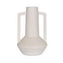 Vase Line en grès cérame blanc