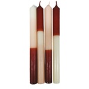 Set de 4 bougies longues bicolores nudes