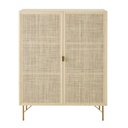 Armoire 2 Solstice portes cannage en rotin