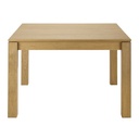 Table à manger Danube carrée extensible 4 à 8 personnes en chêne