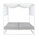 Lit de jardin Caraïbes en aluminium blanc
