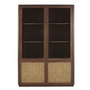 PARISCHIC - Vitrine 4 portes cannage en rotin
