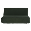 Canapé clic-clac Hallen 2 places en velours côtelé vert