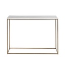 Console Marble en marbre blanc et métal coloris laiton