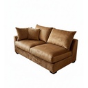 Accoudoir Rhodes gauche 2 places en velours ocre