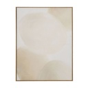 Toile Sophia peinte beige en caisse américaine bois