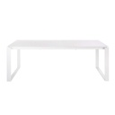Table de jardin Guam extensible en aluminium blanc 8/10 personnes