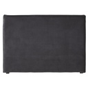 Housse tête de lit en velours gris anthracite Morphée 180
