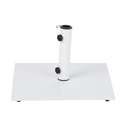 Pied de parasol fuzu carré en acier blanc 25 kg