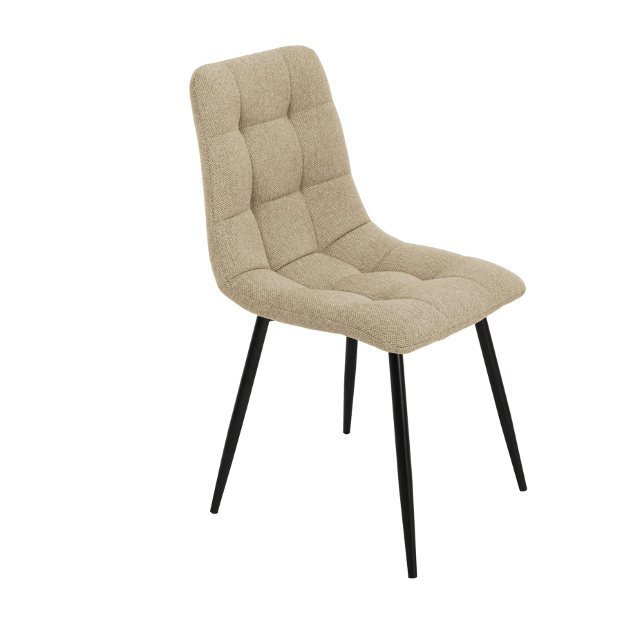 ALICE - Chaise en tissu beige 44x55x83 cm