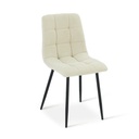 Chaise Alice en tissu texturé beige clair