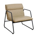 Fauteuil Eva en simili cuir crème