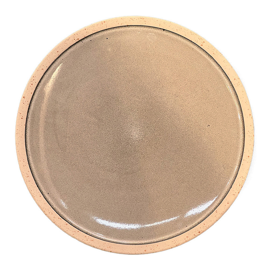 Assiette plate Wabi en grés sable