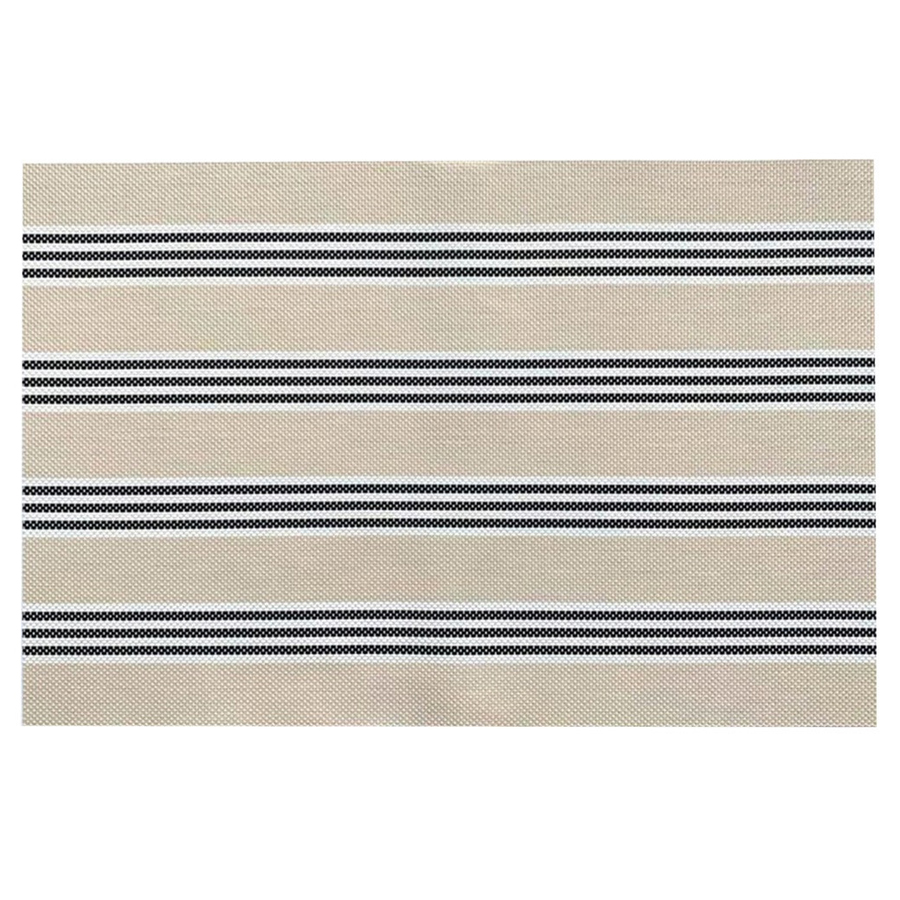 Set de table rectangle rayure noire pvc