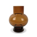 Vase Pino rond en verre ambre
