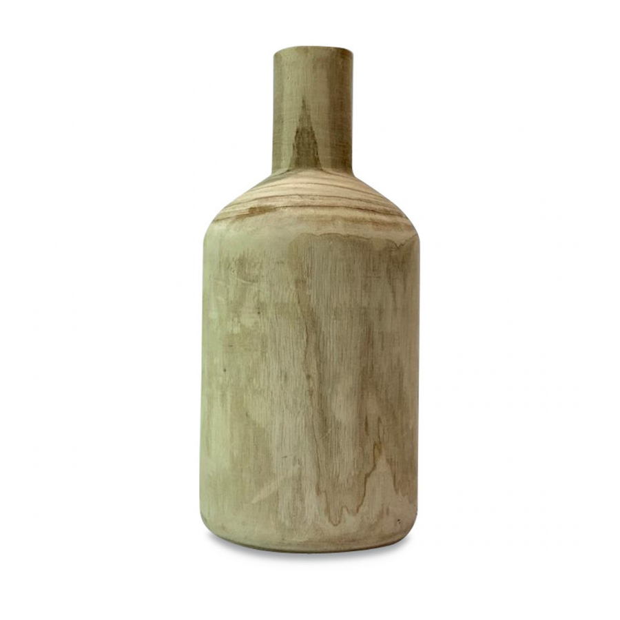 AYA - Vase en bois naturel 18x40cm