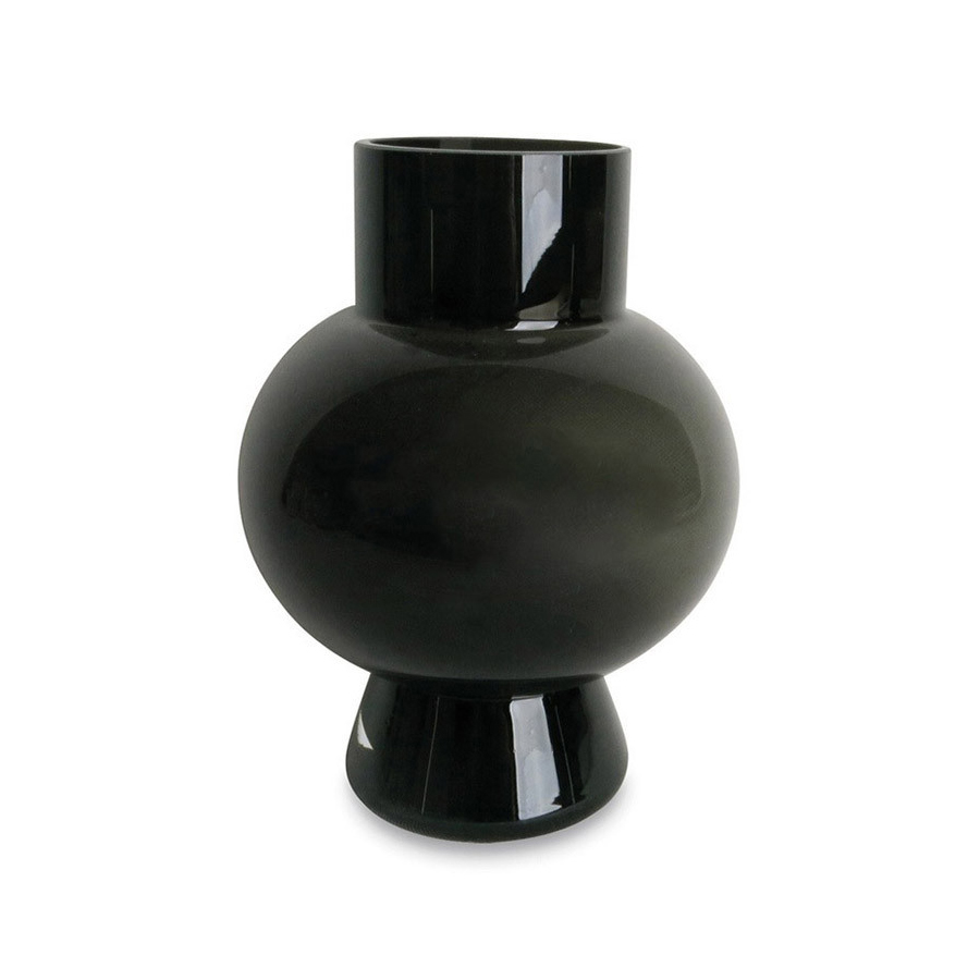 PINO - Vase rond noir 15x18cm